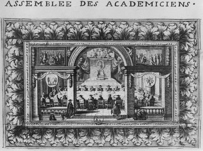 Meeting at the Academy Francaise in 1635 by French School